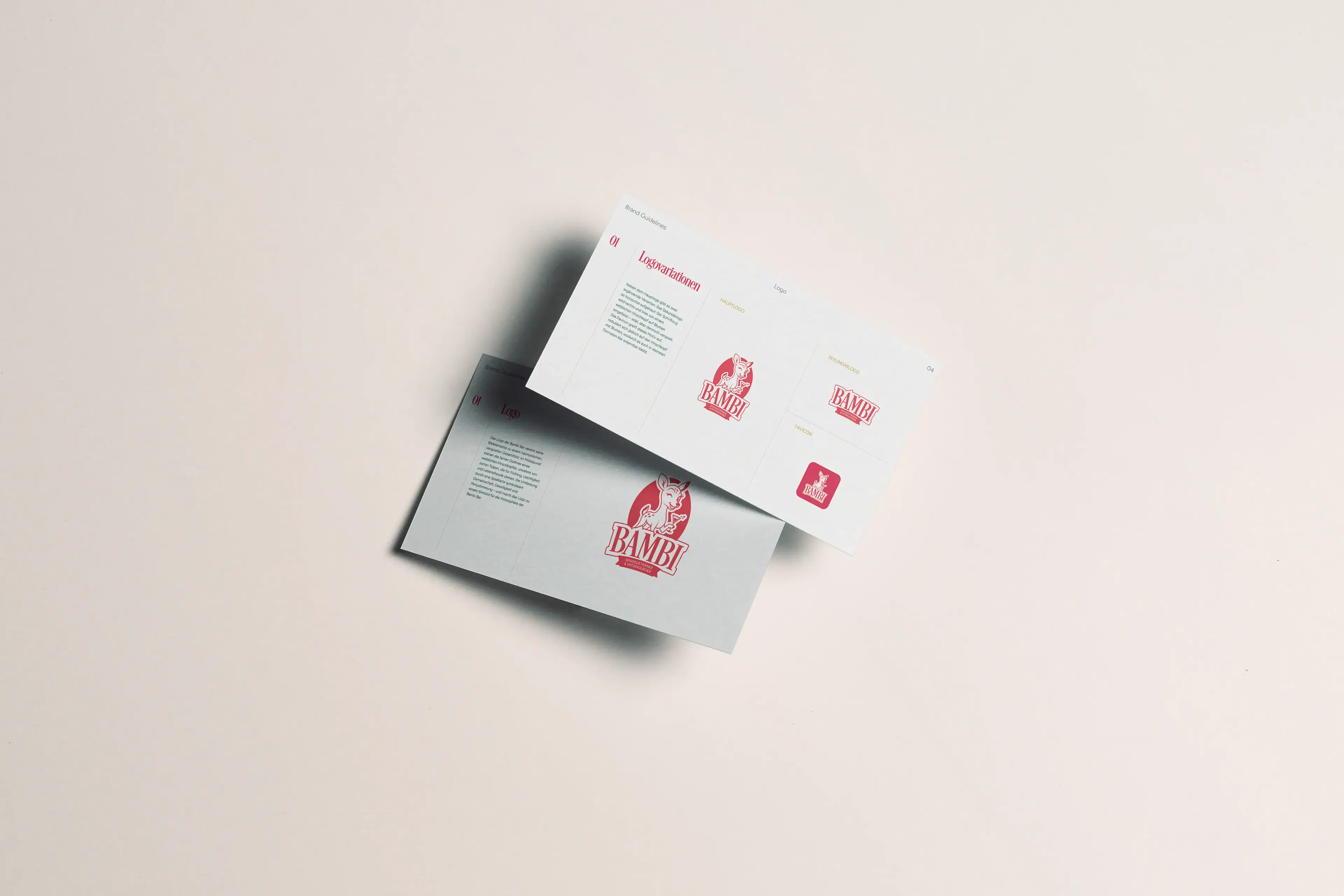 Branding Guidelines der Bambi Bar mit Logo, Farben und Schriften